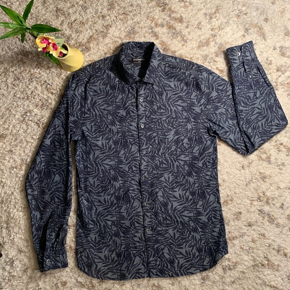Express 100% Cotton Button Down Dress Shirt